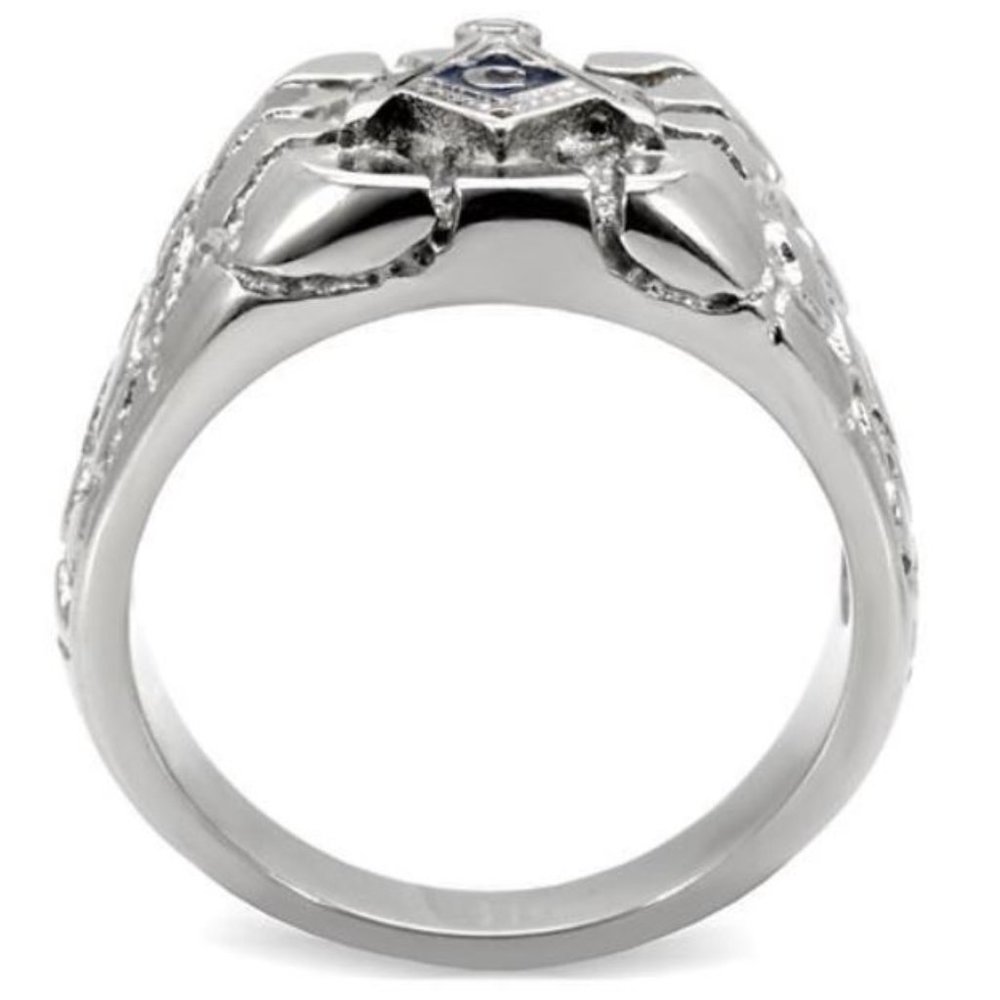 STAINLESS STEEL Men’s Masonic Nugget Ring - Picture 13 of 13